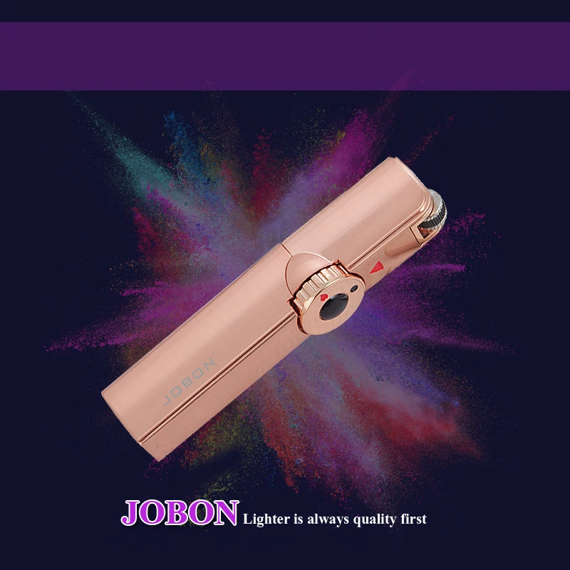Винтажная Зажигалка JOBON для сигарет сигар дыма оптовая продажа металлический струйный пламя бутановый газовый фонарь кремневая зажигалка с пользовательским