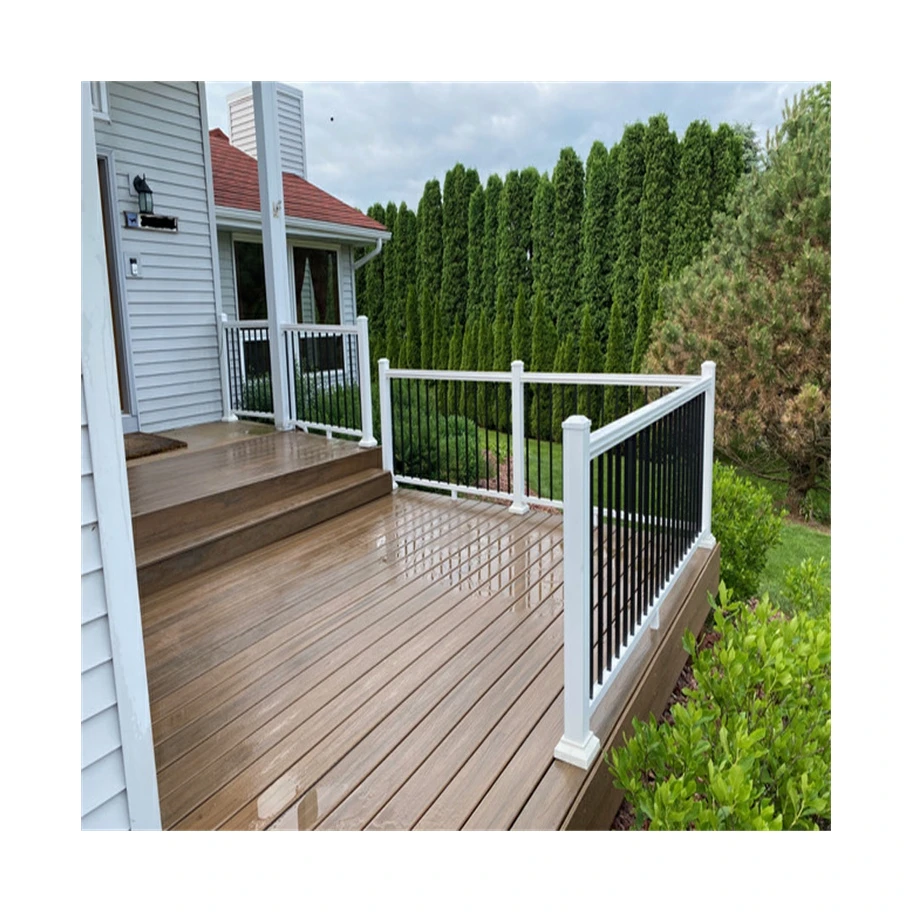 Bodun custom railings wrought iron black Q235 galvanized steel staircase hand rail for stair