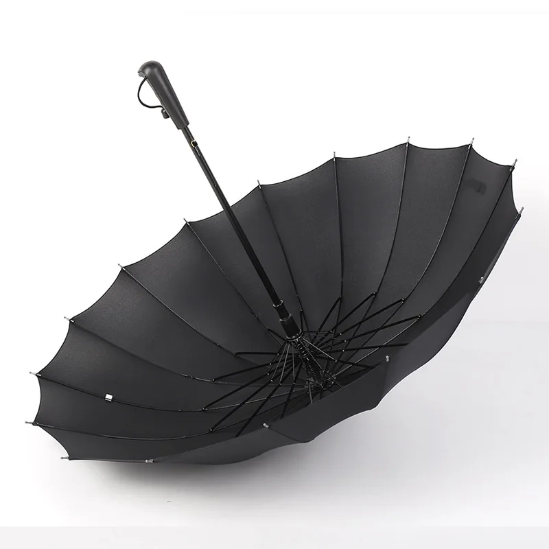 Long handle advertising  straight golf umbrella 16 ribs umbrella custom logo
