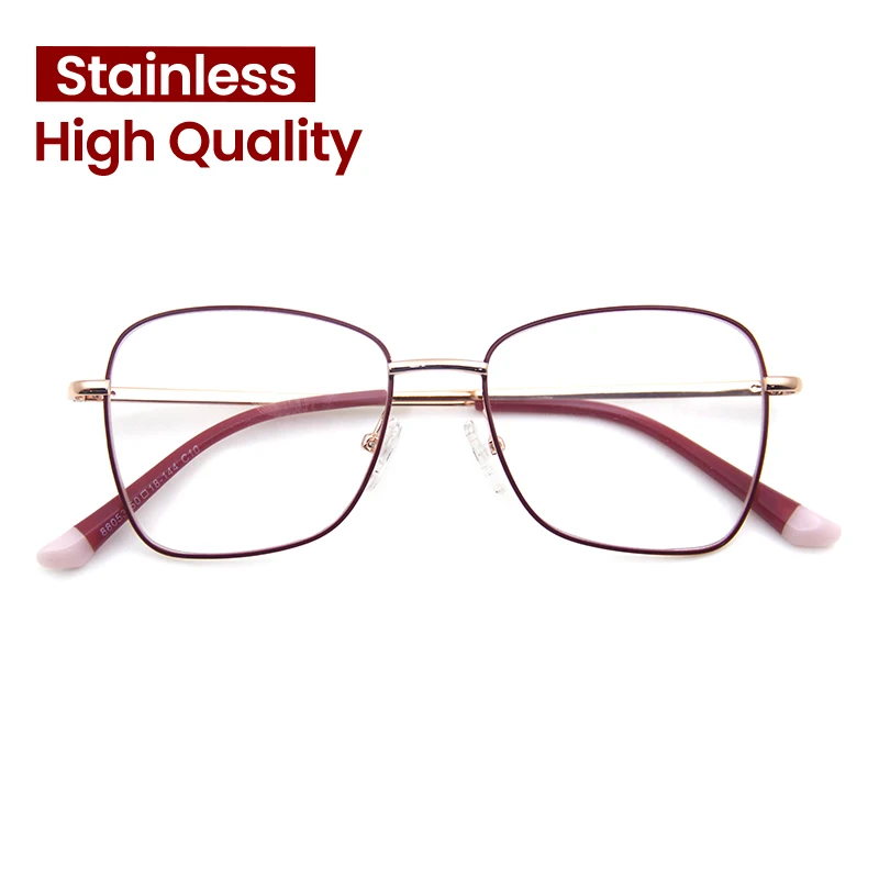 Square Black Frame 3.0 M Lenses 18K Prescription Gold Shape Memory Alloy Eyaye Optical Woman Glasses Frames For Women