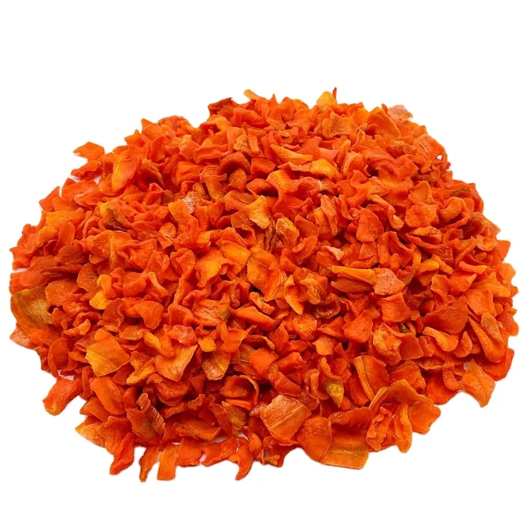 Organic Dehydrated carrot 10x10x2mm dried vegetable carrot flakes no sugar