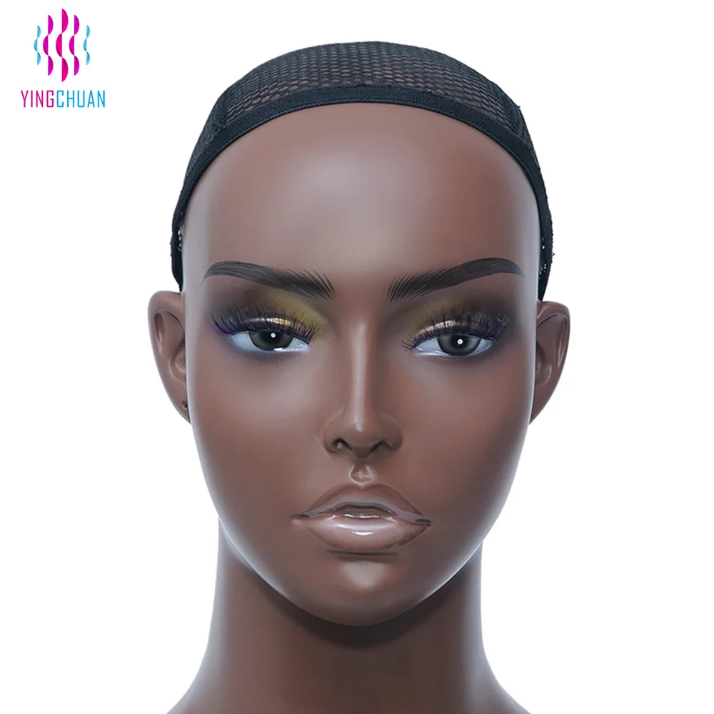Makeup Mode Black Mannequin Head Realistic Female Mannequin Head With Shoulders For Wigs