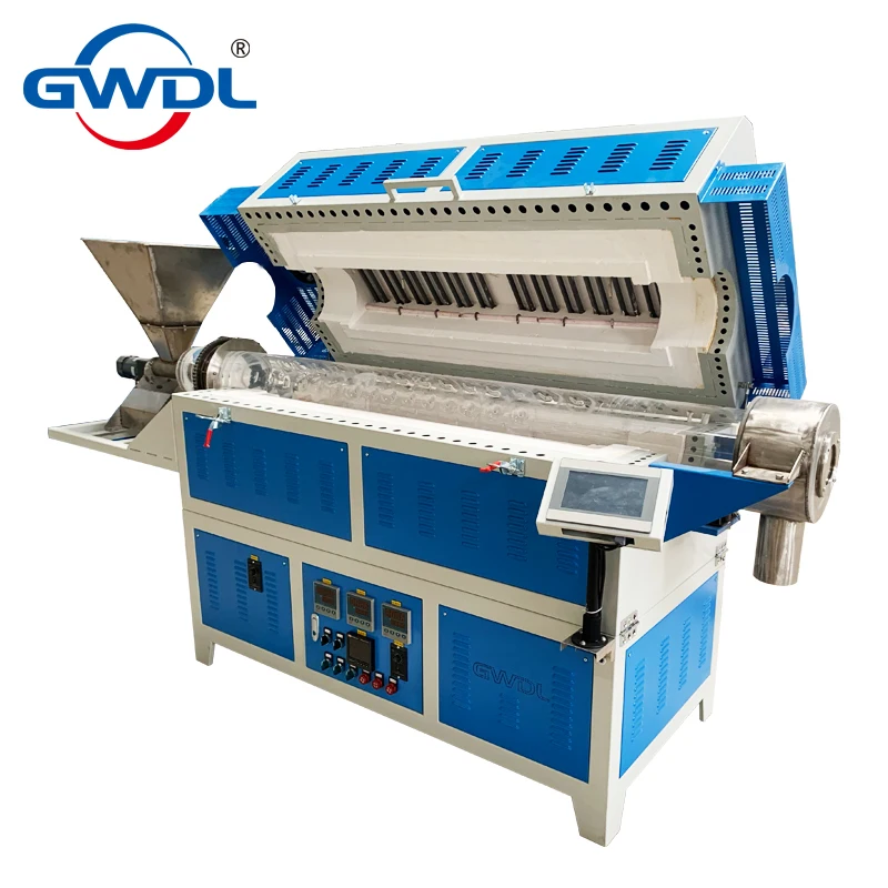 1200 1400 1700c Multi-temperature zone inclined rotary small rotary kiln