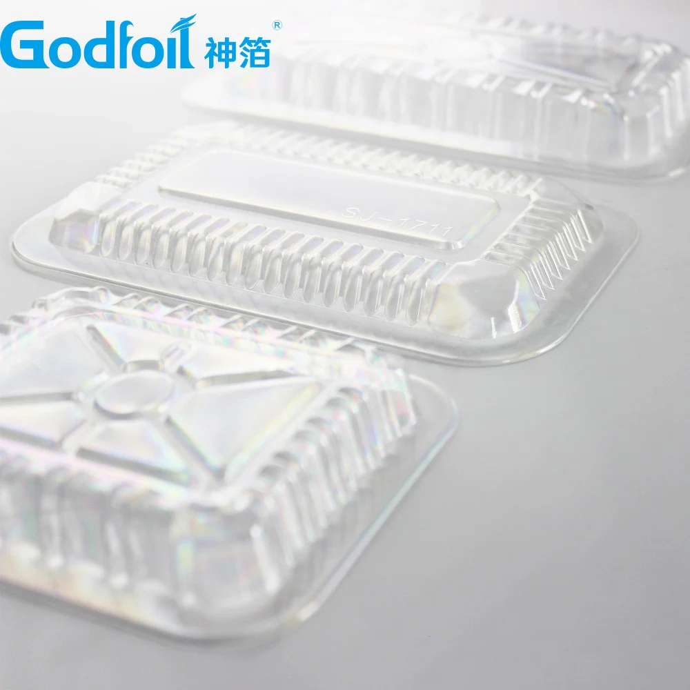 Plastic PET Dome Lid for Aluminum foil containers