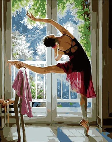 5D Diamond Art Painting Ballet dancers byNumber Kits, Paint with Diamonds Art DIY Full Drill, Crystal Craft Cross Stitch