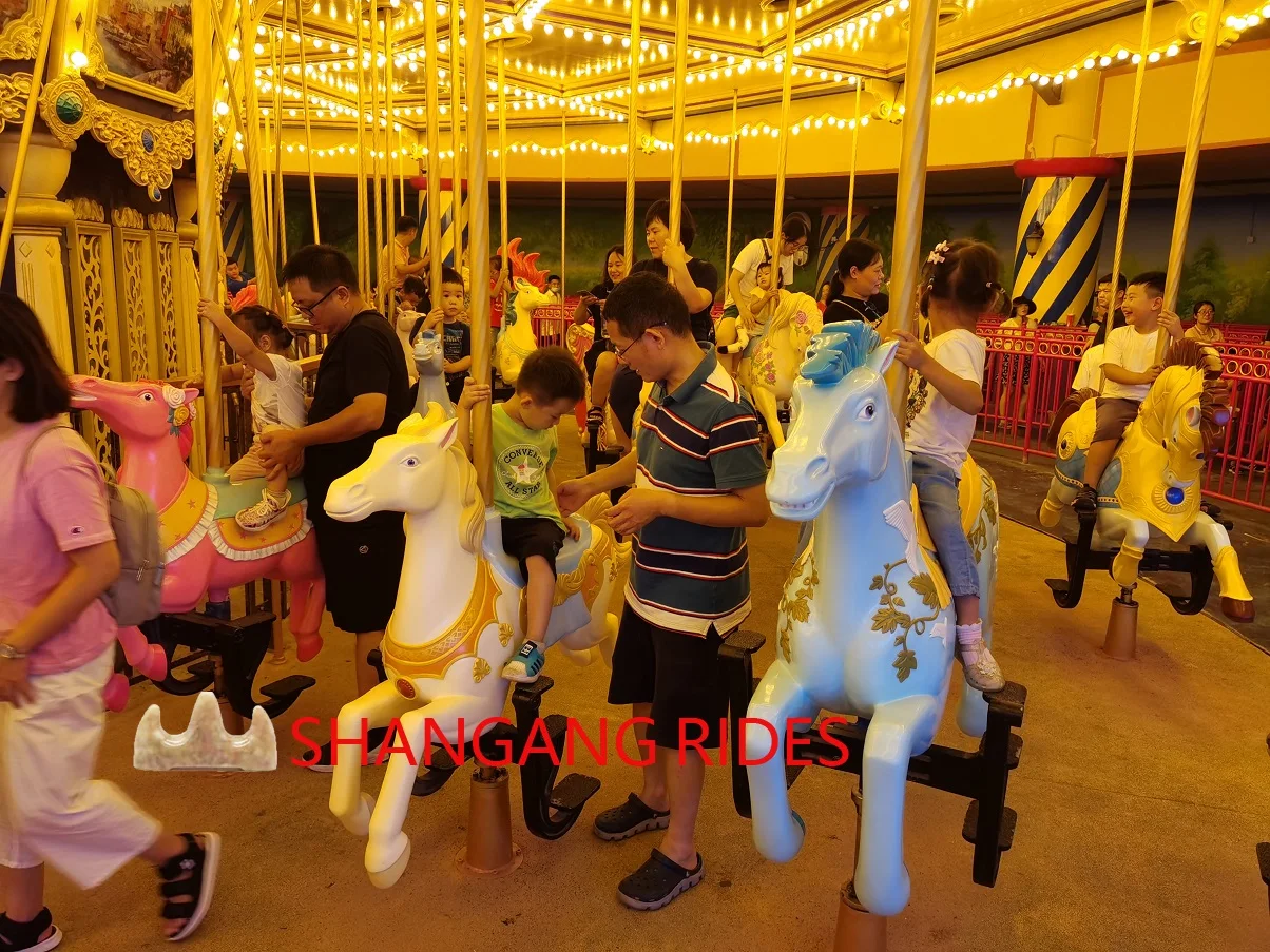 
Most popular kids amusement equipment rides luxury merry go round carousel for sale 