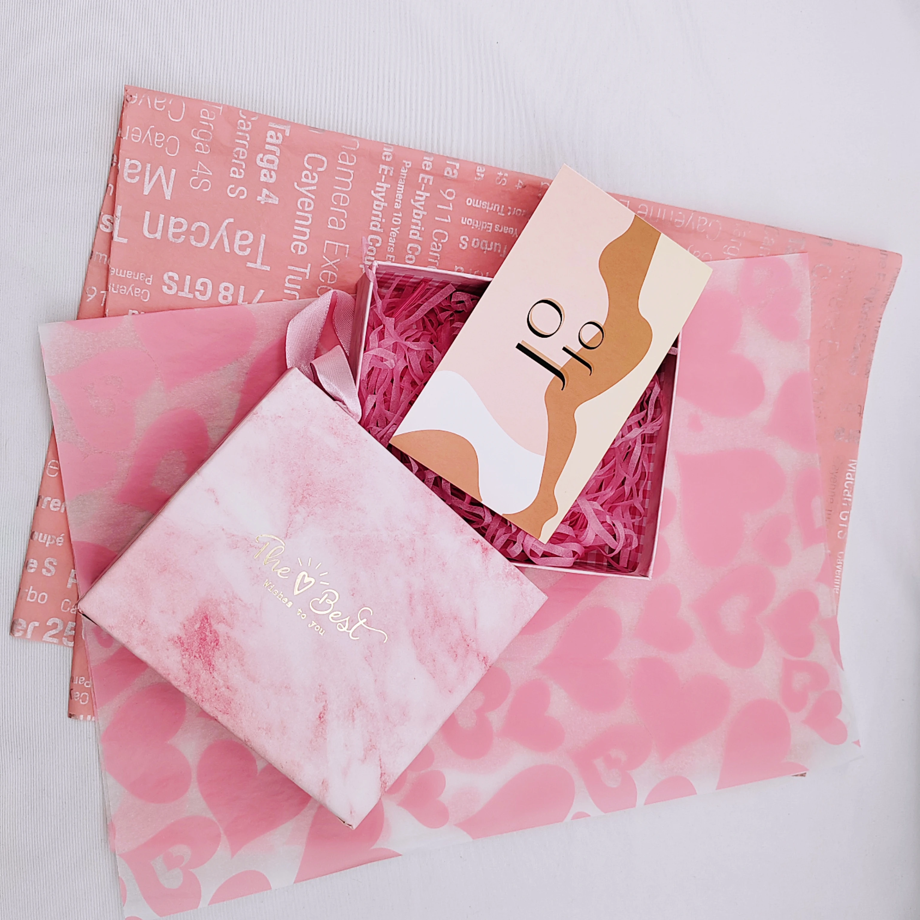 High Quality And Cheap Customized Printing Pink  Logo On Tissue Paper Or Sticker