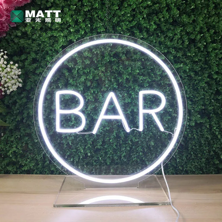 Matt dropshipping advertising beer signs custom LED Logo neon cocktail bar sign custom led neon signs for business