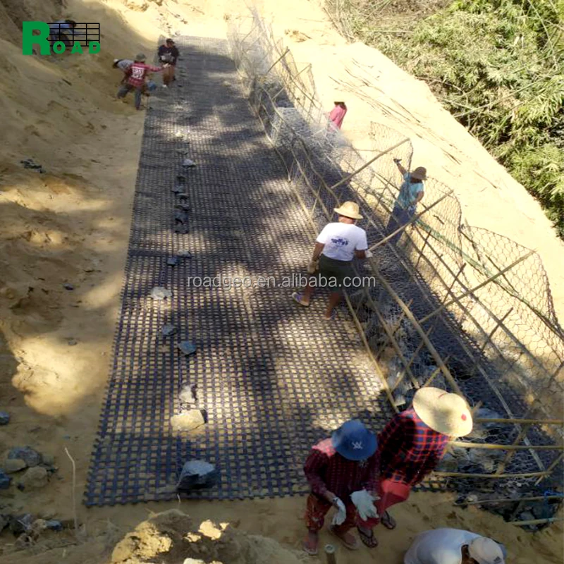 Bitumen-Coated Glass Fiber Biaxial Geogrid Asphalt Road Repair Biaxial Fiberglass Geogrids