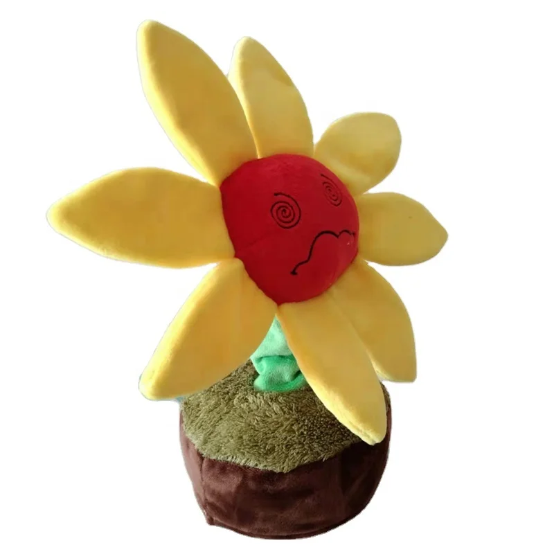 Amazon hot selling new Punch me cute sunflower dolls decompressed plush anxiety toy