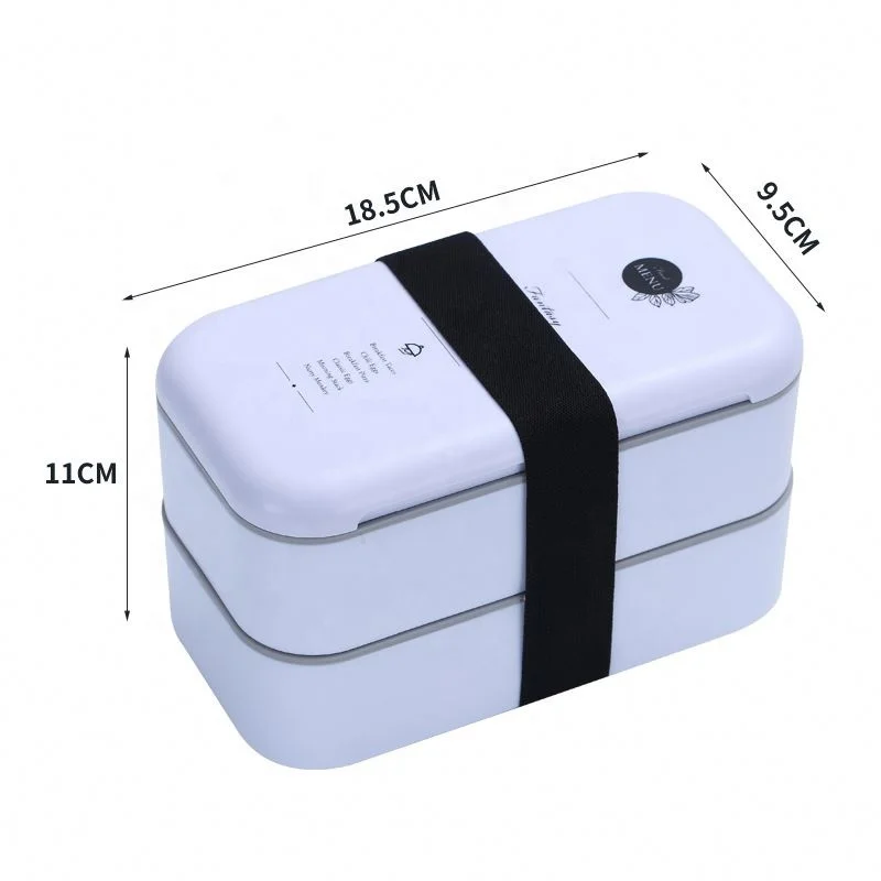 New Fashion Lunch Box Lunch Office Worker Student Double Layer Microwave Oven Heating Separate Large Fruit Salad Lunch Box Set