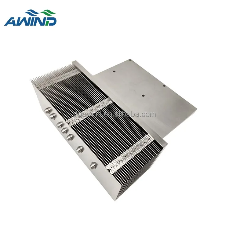 200w 240watt soldering copper tube heatsinks aluminum zipper fin radiator thermal heat sink for communication server