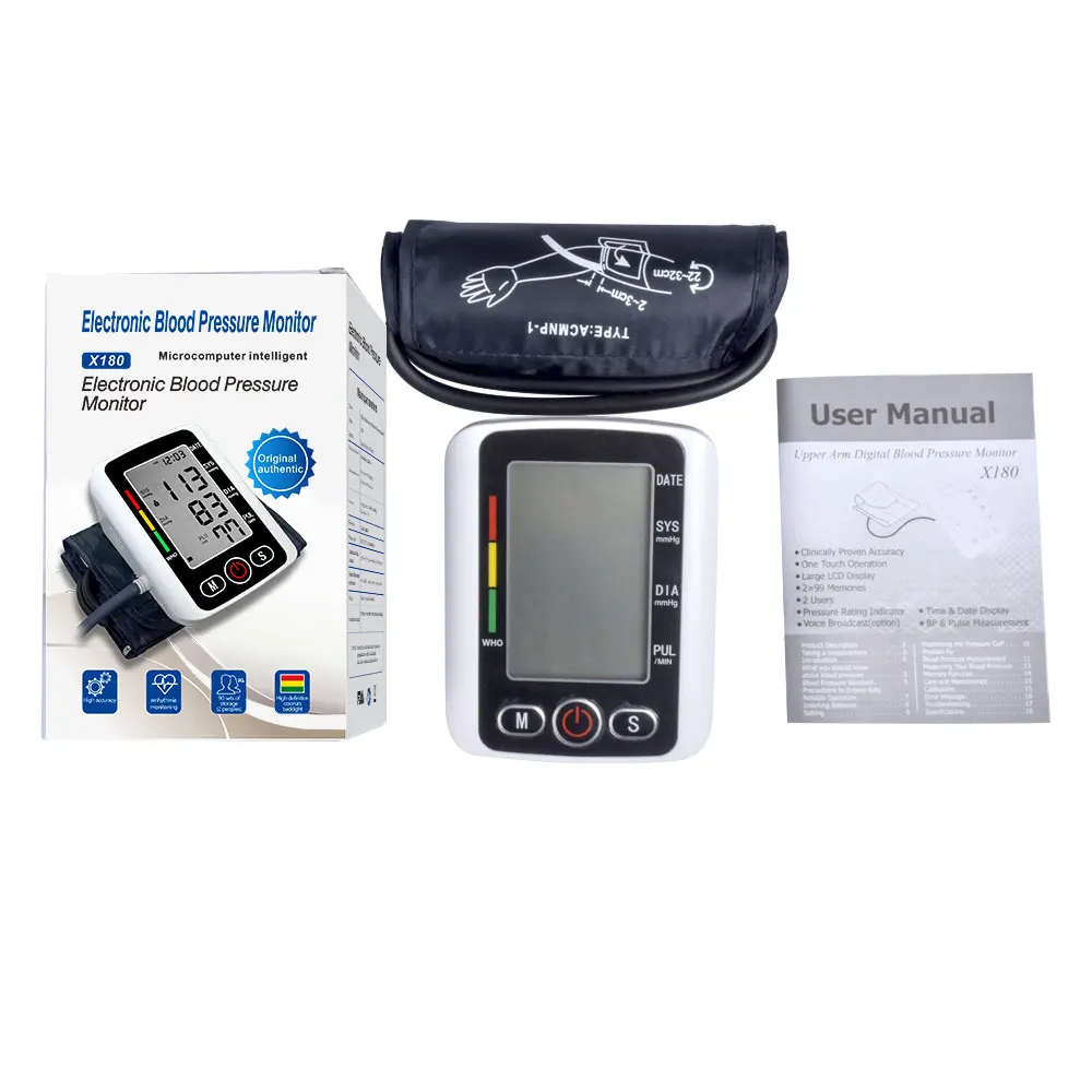 Fully Automatic Upper Arm Blood Pressure Monitor Tensiometro De Brazo Tensiometer Digital Hot Sell In South America
