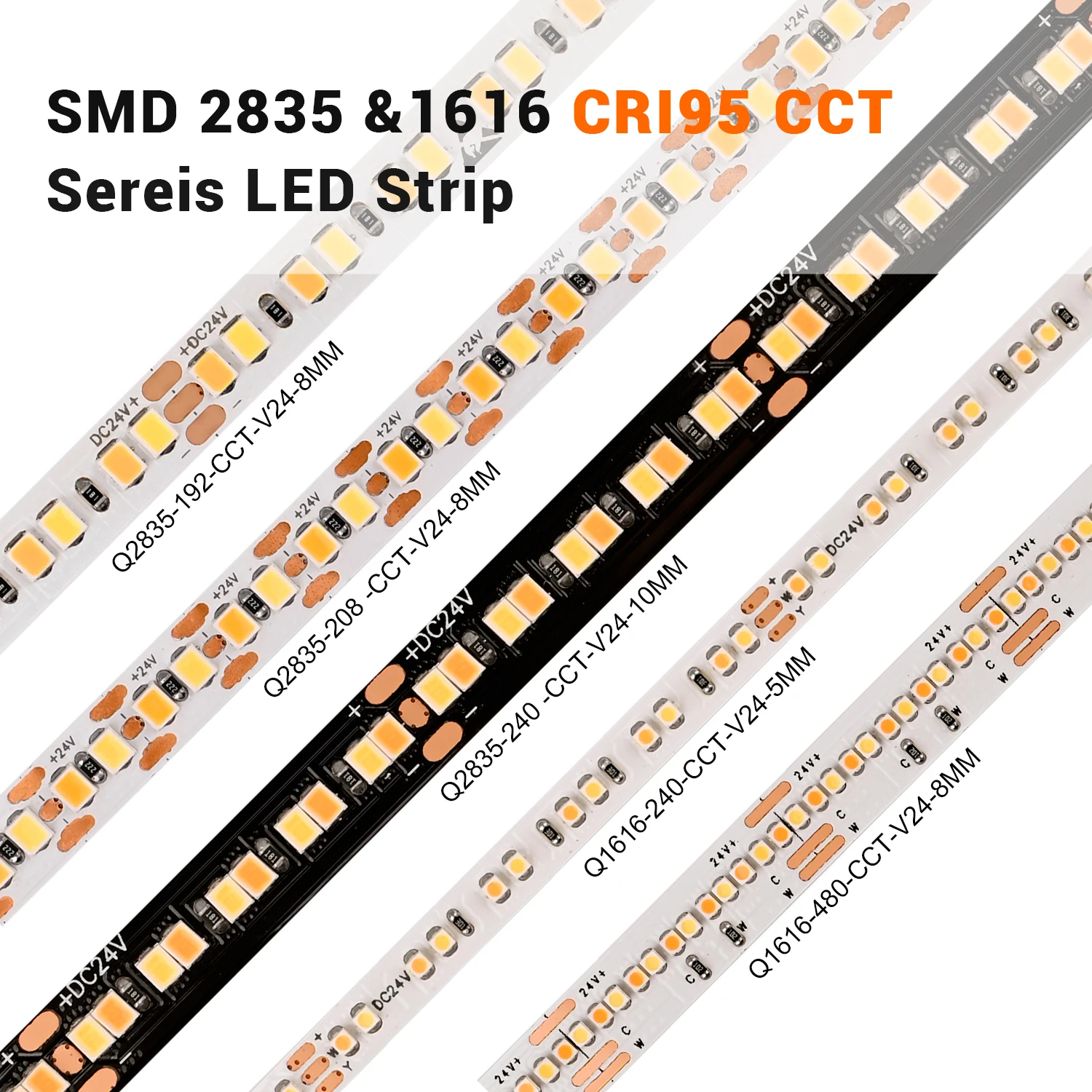 2835 208leds/m Ra93 CCT Mini Cut LED Strip COXO