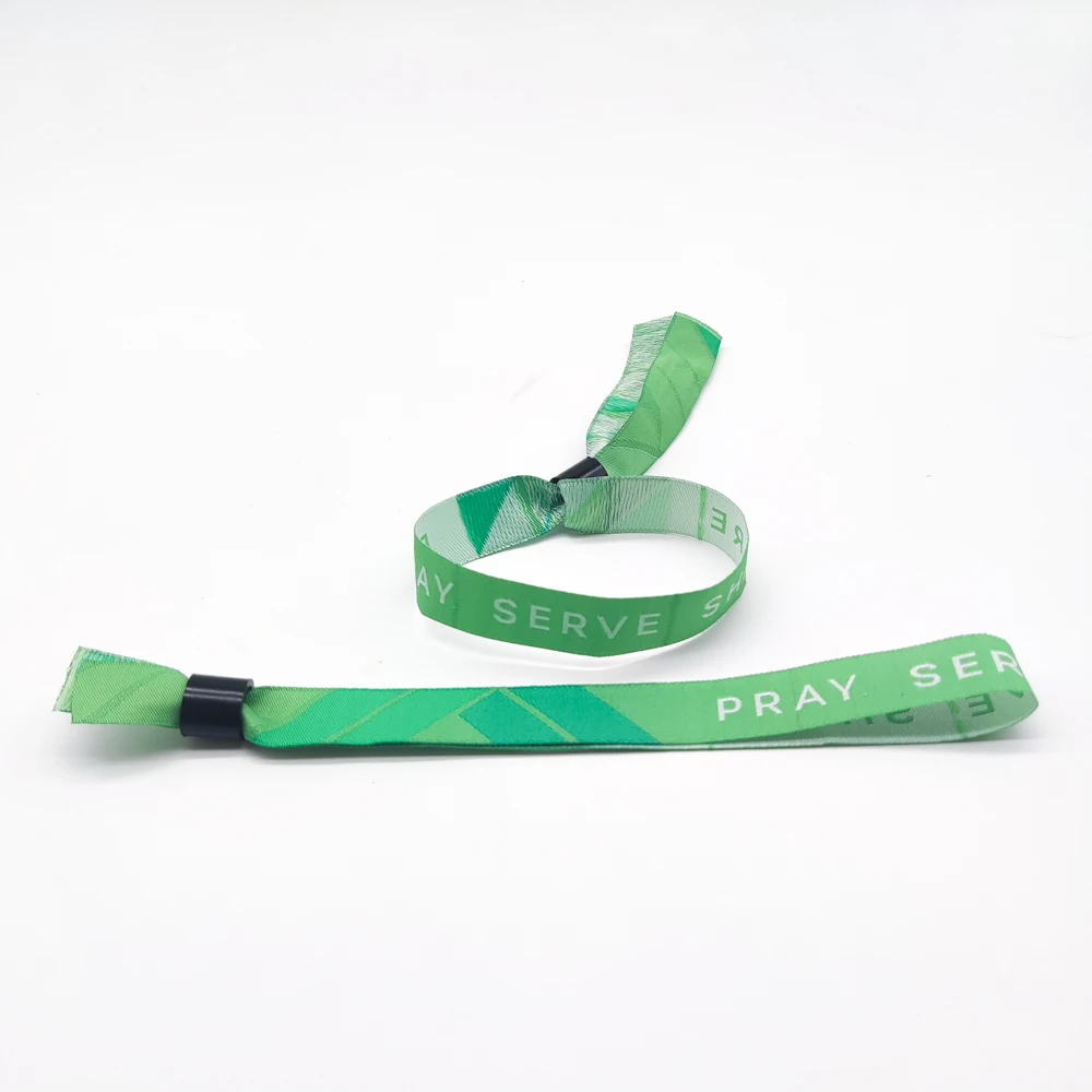 Лидер продаж 2023 резиновый праздничный тканевый браслет односторонний пластиковый замок для