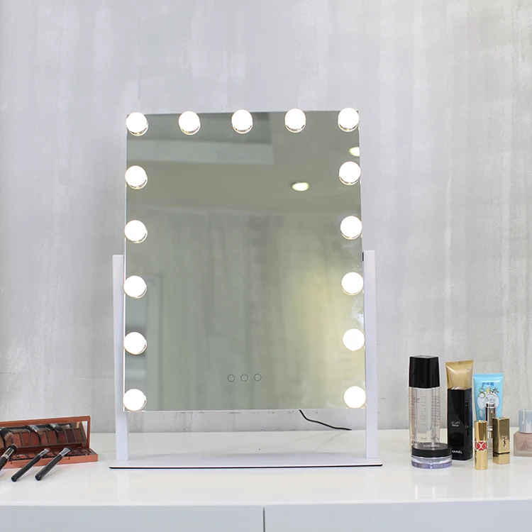 Rectangular Hollywood Led Makeup Mirror Vanity Light Cosmetic Mirror With Light