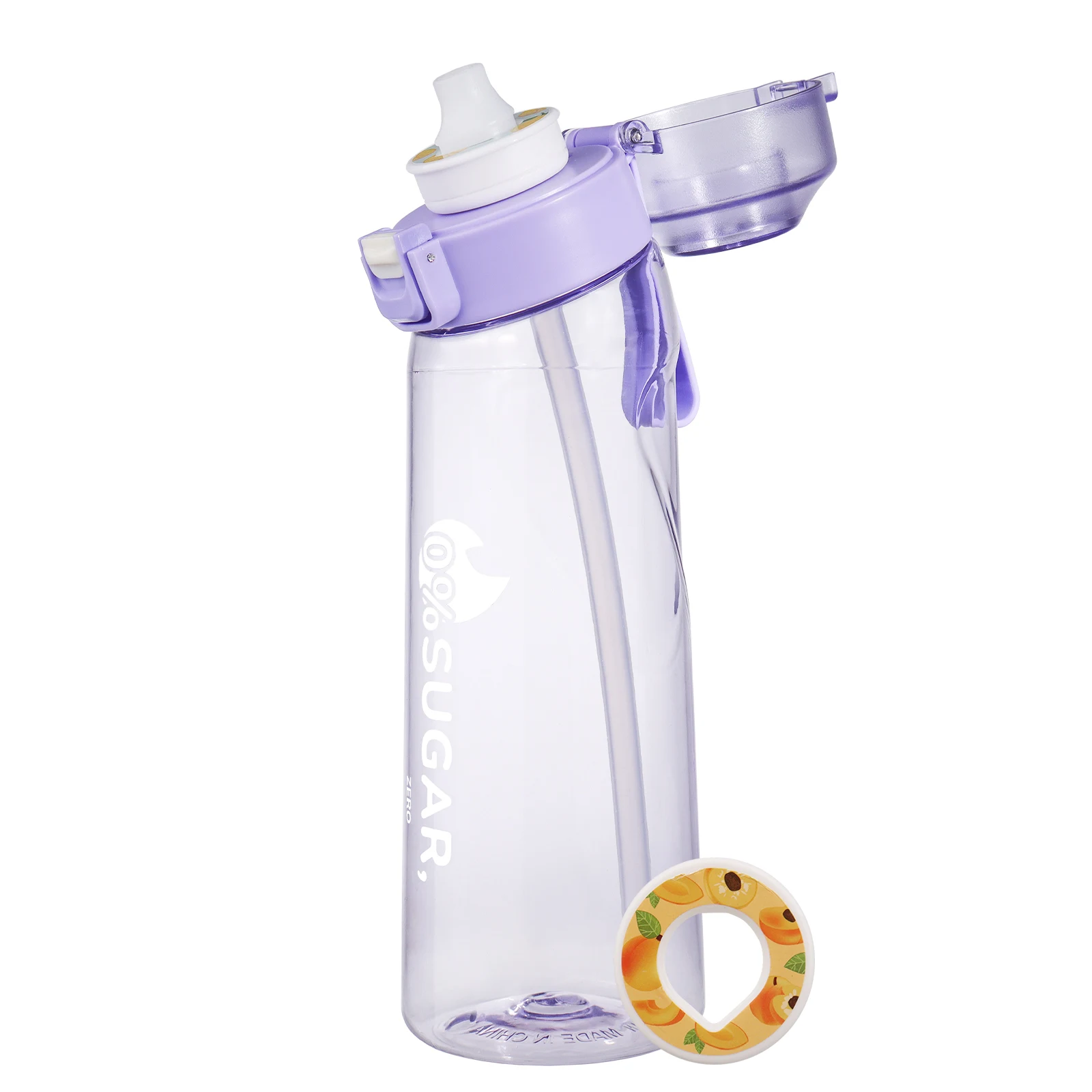 650ML BPA Free Plastic Flavor Water Bottle With Scent Pod Fruit Air Flavour Up Tritan Plastic Water Bottle