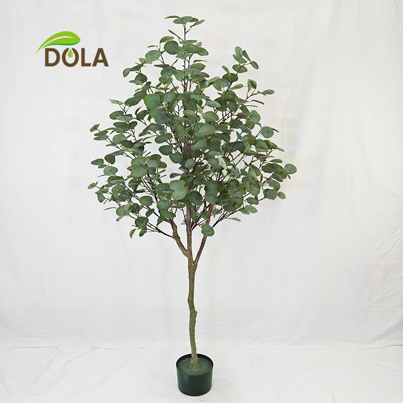 DOLA  Artificial Plant Artificial Money Tree For  Home  Artificial Eucalyptus Tree