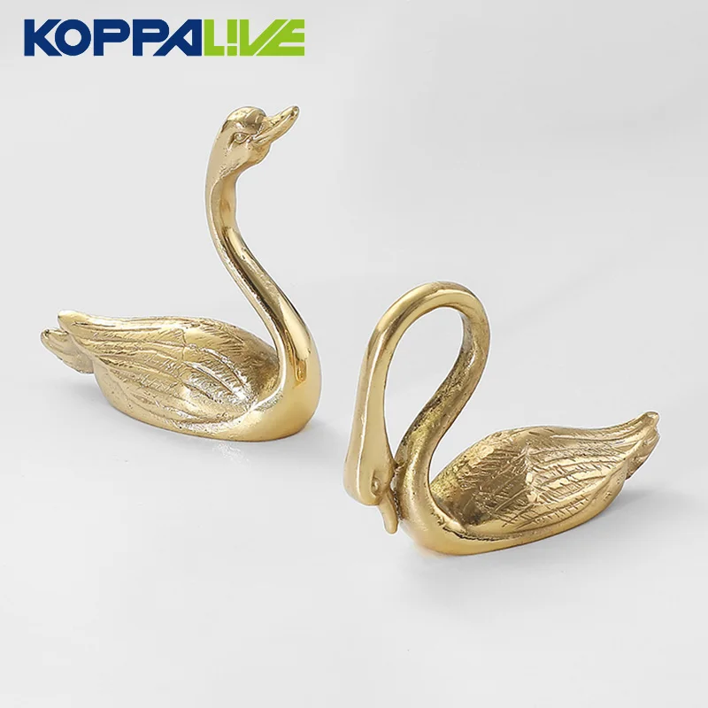 Koppalive цельная латунная ручка с ручкой в виде лебедя
