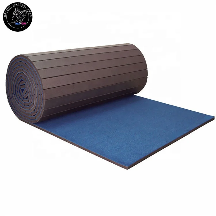 Eco-Friendly gymnastics flooring cheerleading Black Color Mats Flexi Roll Gym Floor Judo mat For Martial Arts Studios
