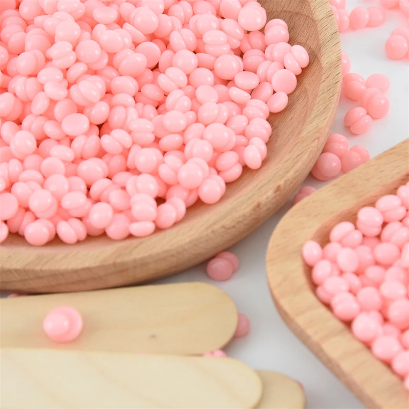 IN STOCK!! 3DAYS FAST SHIPPING!! 450g Depilatory Hair Removal Hard Wax Beads Wax Beans with 10pcs wooden sticks