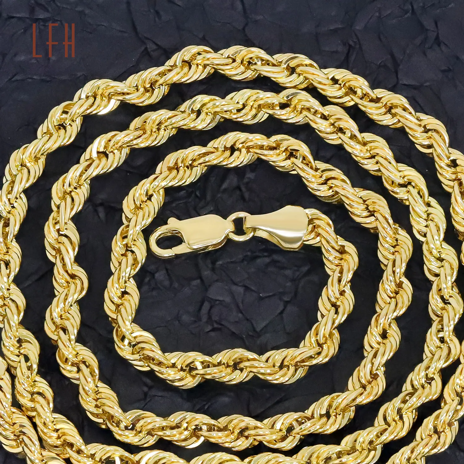 Bulk sale Twisted Link Rope Chain Au750  Jewelry Pawnable 18k Manufacturer saudi gold jewelry pawnable 18k 18k Real Gold Chain