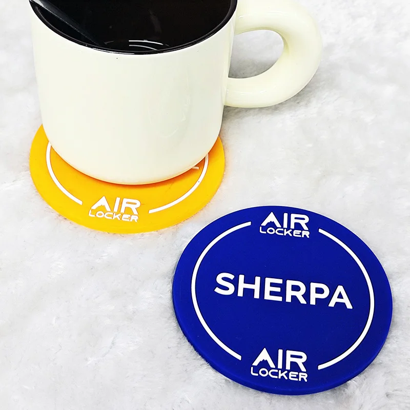 Wholesale Promotion Custom round Soft PVC Car Cup Holder Tea Coaster Classic Style for Coffee and Customizable