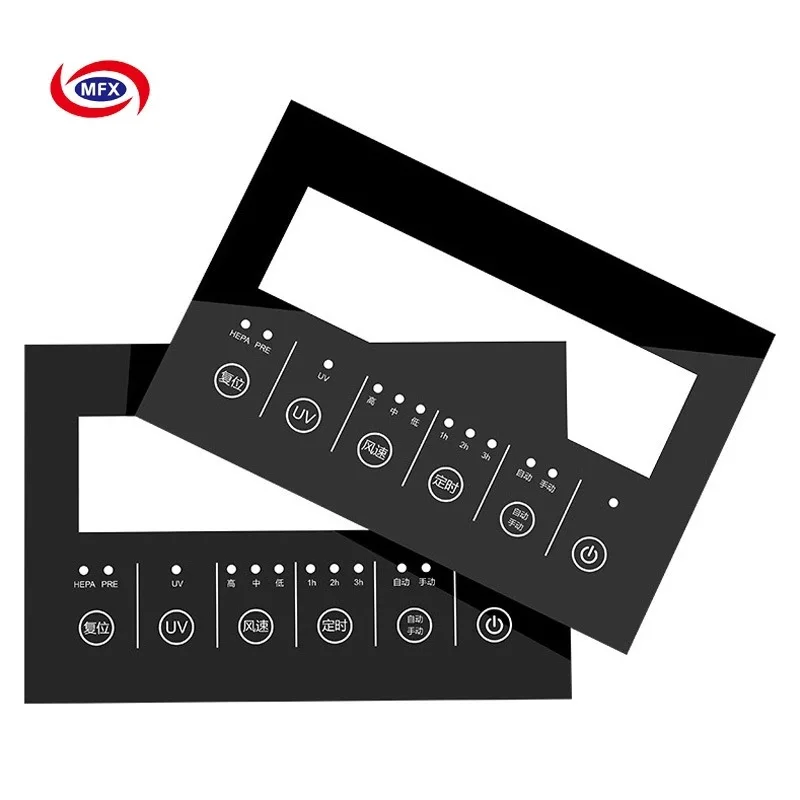 OEM Silk screen printing Float Tempered Glass Touch Switch Control Front Panel