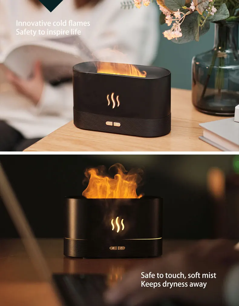Wholesale Cheap Ultrasonic Aromatherapy scent electronic fragrance Machine Customized Flame humidifier Aromas Diffuser