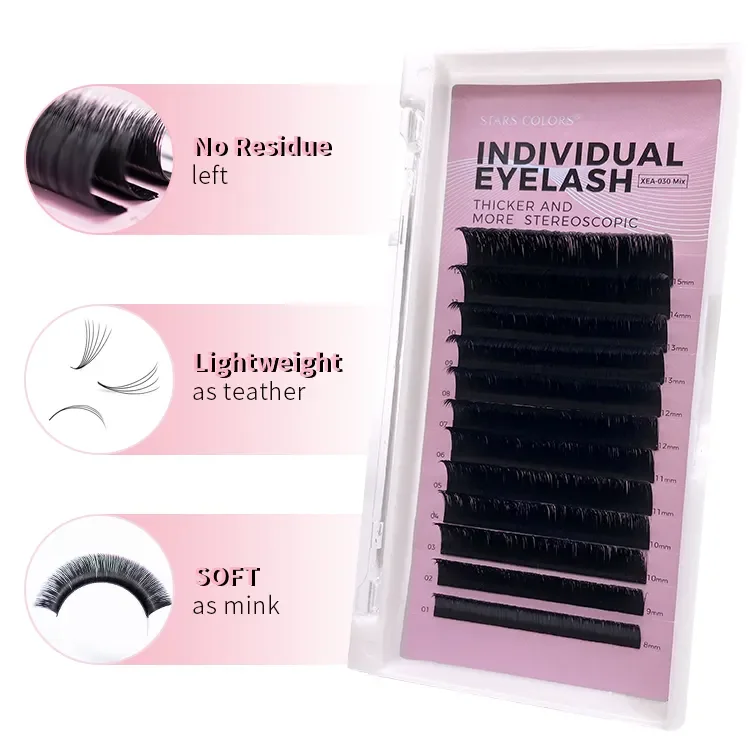 Private Label Three Layer Bloom Lashes Supplies Extension Lash Trays Volume Classic Eyelash Extensions Full Dense