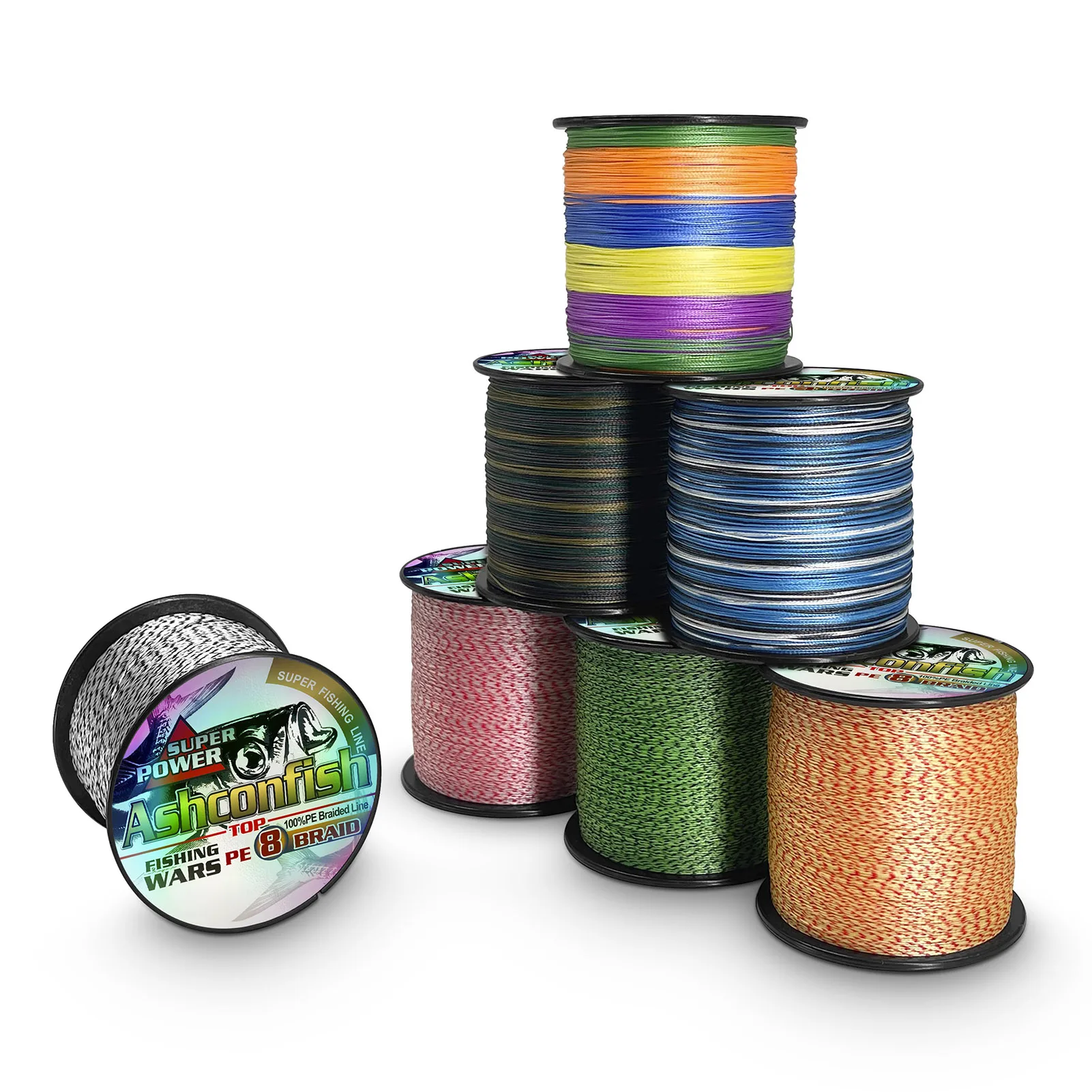 100m 10 LB-300LB 8 Strand Braided Fishing Line Camouflage Pe Main Line 500m 1000m Pe Strong 8 Weaves Braided Fishing Rope