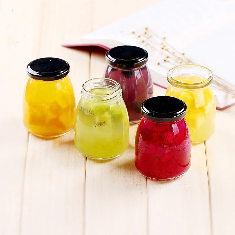 Ru Star Clear Round 100ml 200ml Glass Storage Jar For Caviar Herb Mousse Peanut Pepper Sauce Coffee Bean
