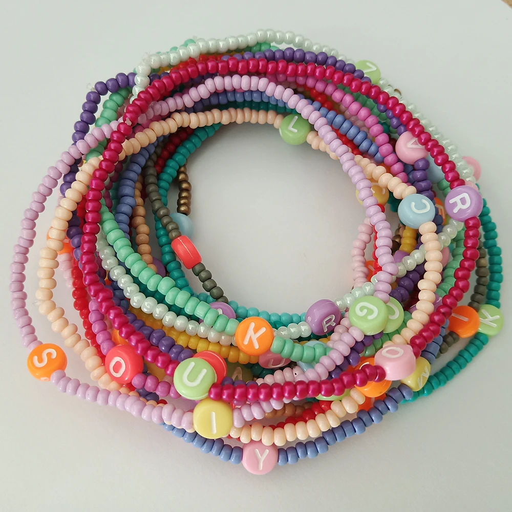  Liberty Gifts 2021 girls summer bohemian anklet handmade elastic wrap bracelet beach accessories for
