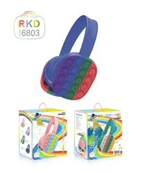 New Headphone Goston Stereo Headset Wireless Earphone Decompress Bubble Fidget Toys Luminous Popit Fidget Toy for Kid