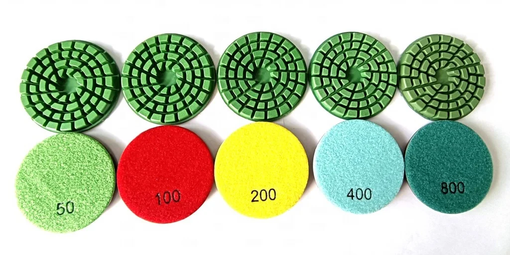 LITTLE ANT New Concrete Floor Polishing Pad  Green Giant 4 Inch 10mm Cement Epoxy Surface Grinder and Polisher
