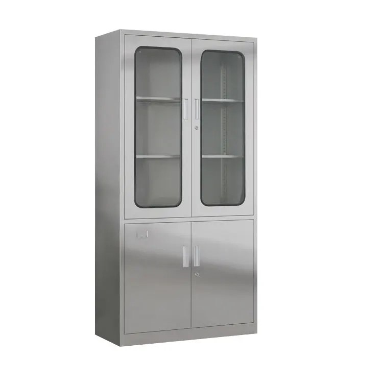 lockable glass door metal storage filing stainless steel medicine drawer modular pharmacy medical cabinet hospital furniture