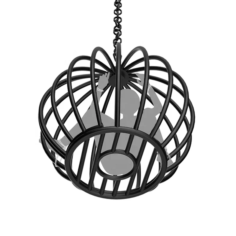 Bdsm Fetish Bondage Restraints Metal Hanging Cage Sm Slave Adult Sex Furniture For Couple