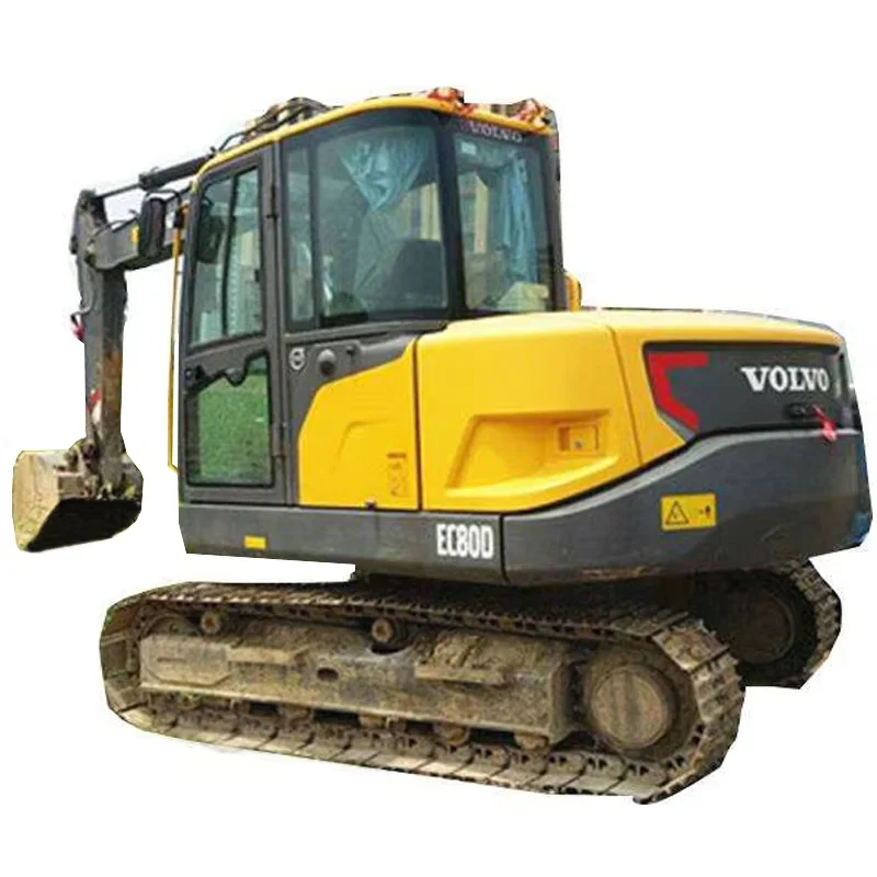 Used Excavators Volvo EC80 Small Digger, Second Hand Volvo Ec80 with Best Price Volvo EC80D Excavator