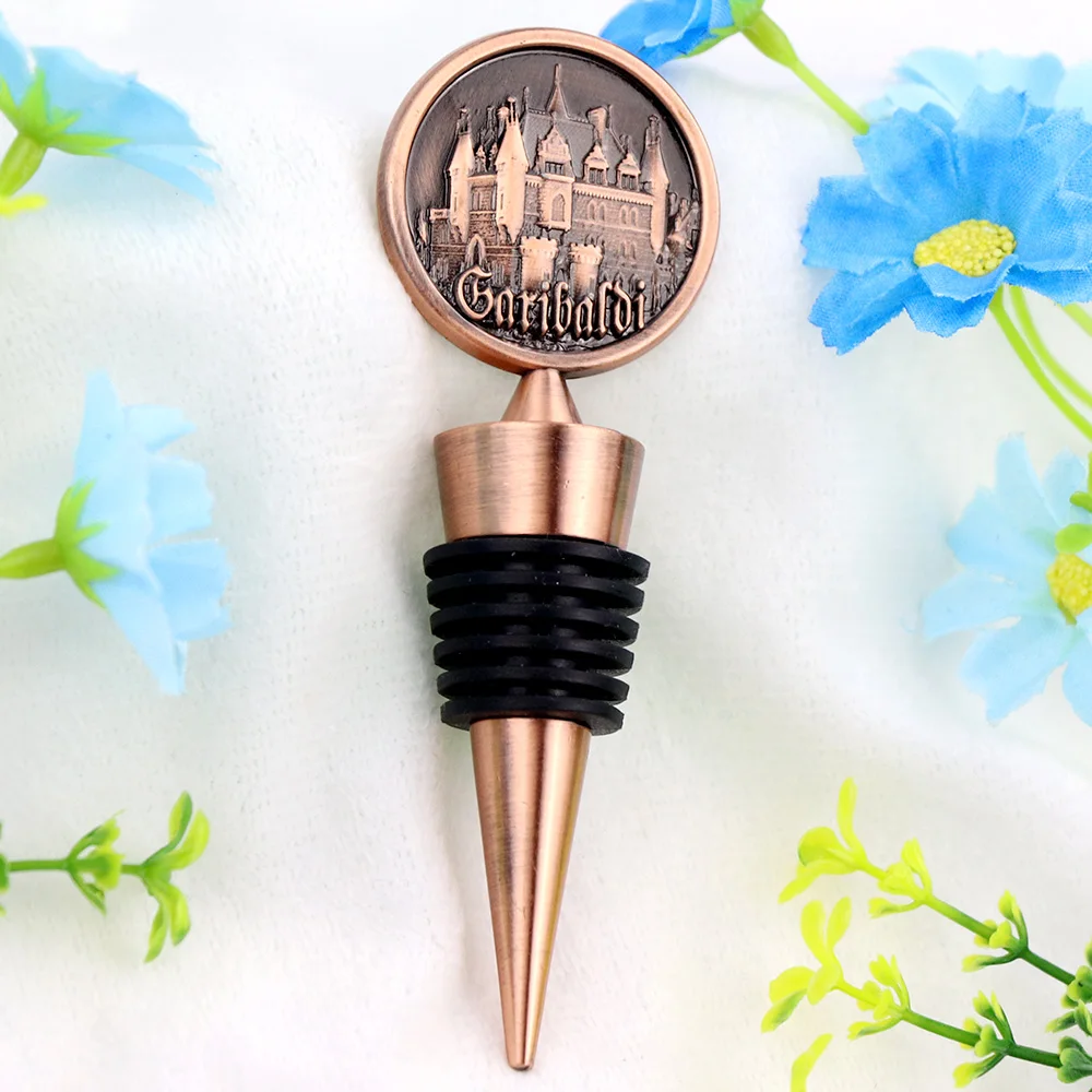 
high quality custom russia wedding souvenir gift wine bottle stopper 