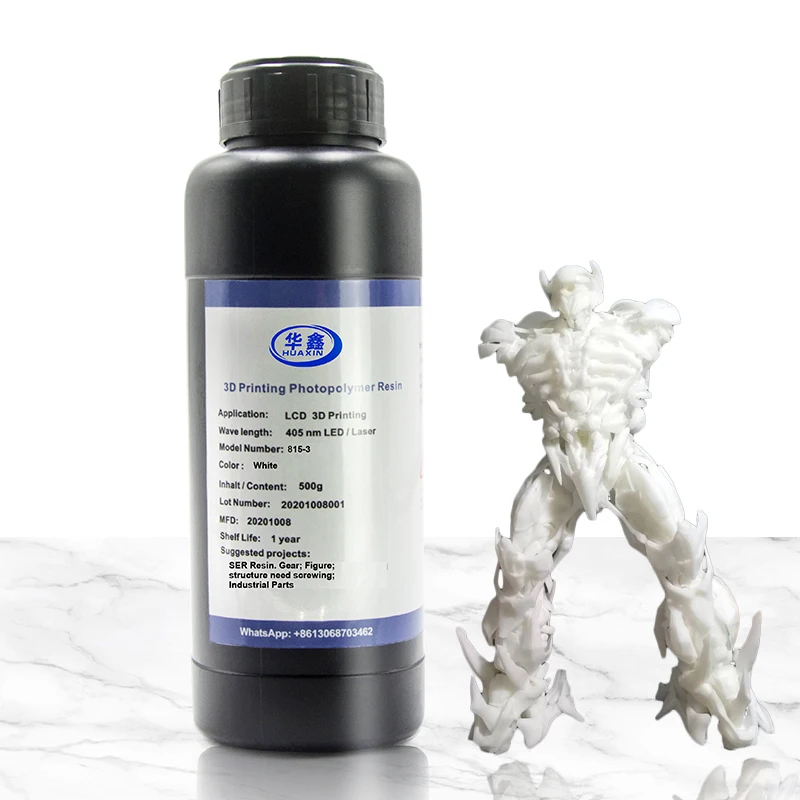 Huaxin White Special Engineering Resin Flexible Hard Precision Toughness 3D UV Printer for Gear Joint