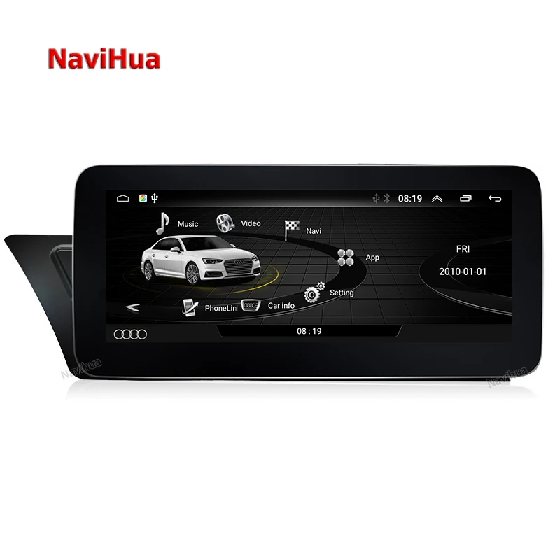 NAVIHUA Android 10 IPS сенсорный экран 25 дюймов Автомобильный GPS навигация Радио DVD мультимедийный плеер для Audi A4 A4L A5 S5 2009-2016