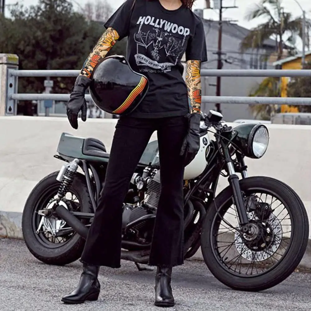 Fashion Unisex UV Protection Arm Sleeve Outdoor Temporary Tattoo 3D Tattoo Sleeves