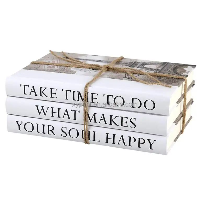 Wholesale Book Shelf  caja  de hogar Books False box Faux Simulation Decoration stack decor books luxury for home