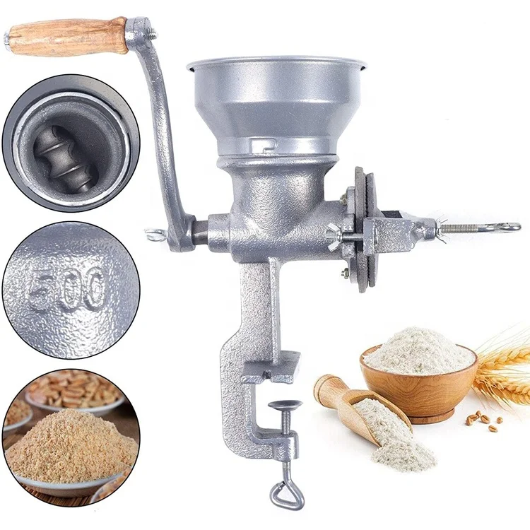 500# Hand Crank Manual Coffee Corn Grinder with Low Hopper