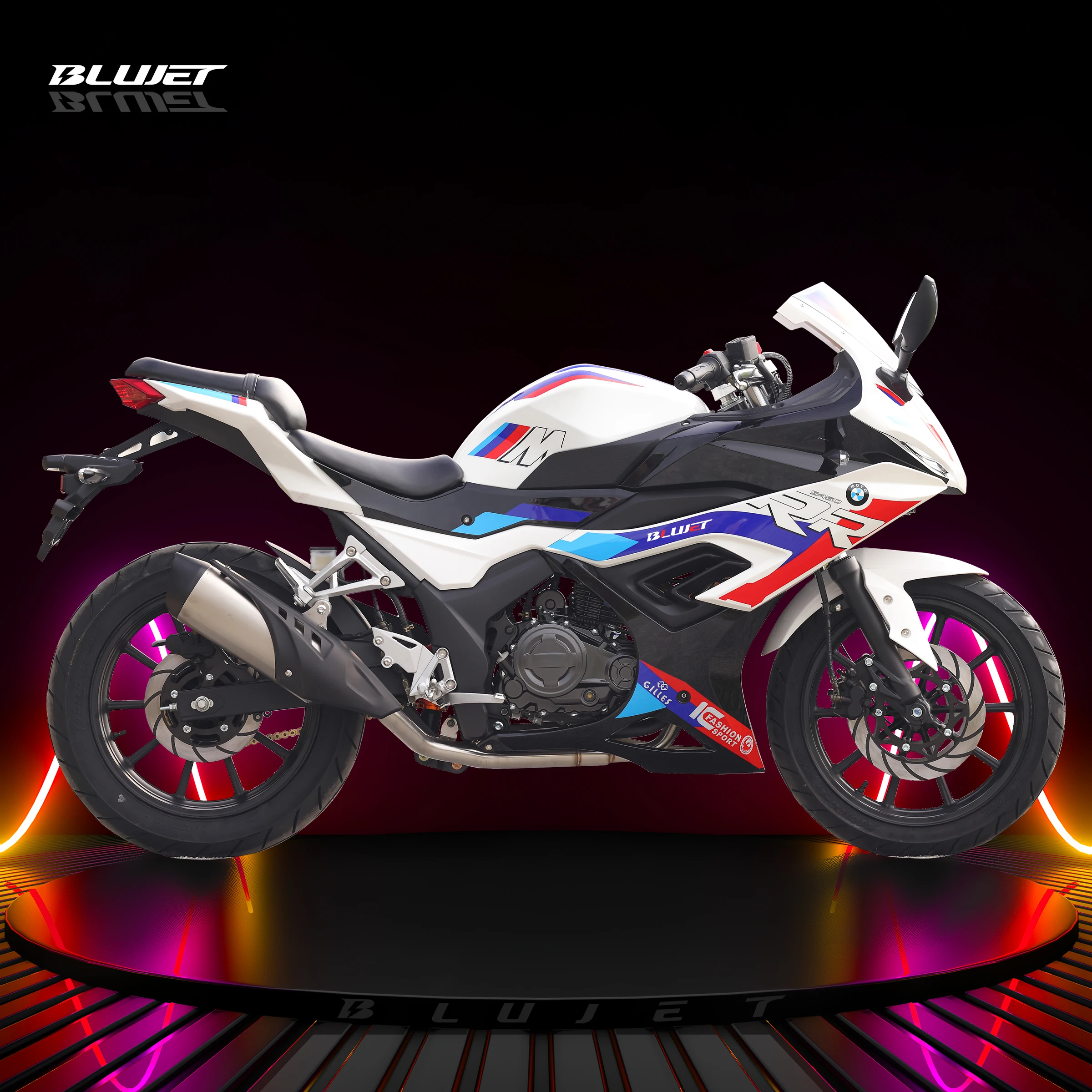 BMVV type sport street race motorcycle GS1200S similar model with 200cc 250cc balanced engine LED lights digital meter