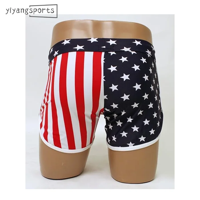Polyester shorts OEM bodybuilding workout clothing mens shorts Custom leopard print shorts for men