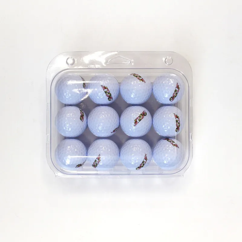 Custom transparent plastic clamshell packaging for 24 golf balls de