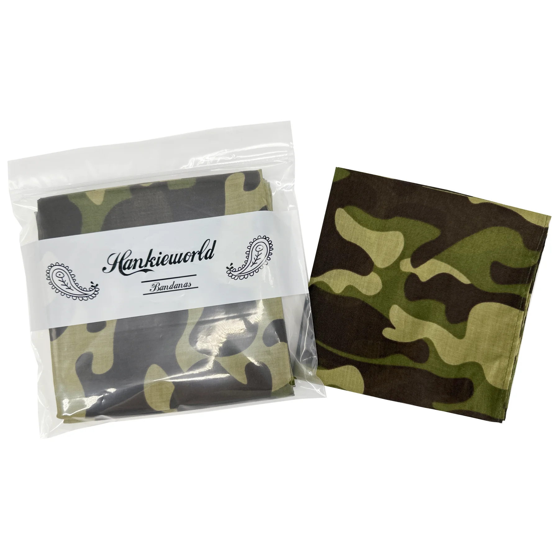 Hengli camouflage Wholesale bandana scarf Custom Printed color for women Girl baby head Most Popular Fashion Scarves & Shawls