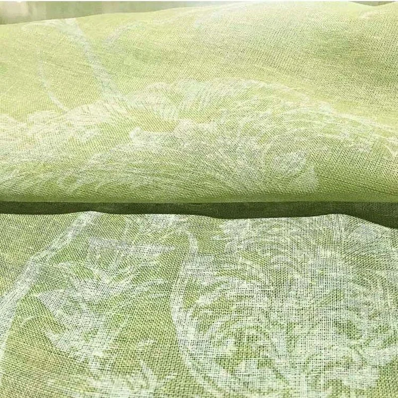 Clothing Print Fonesun-l477 100% Linen Choose from Existing Fabric or Customized Color Plain Organic Digtal Printed Flower Woven