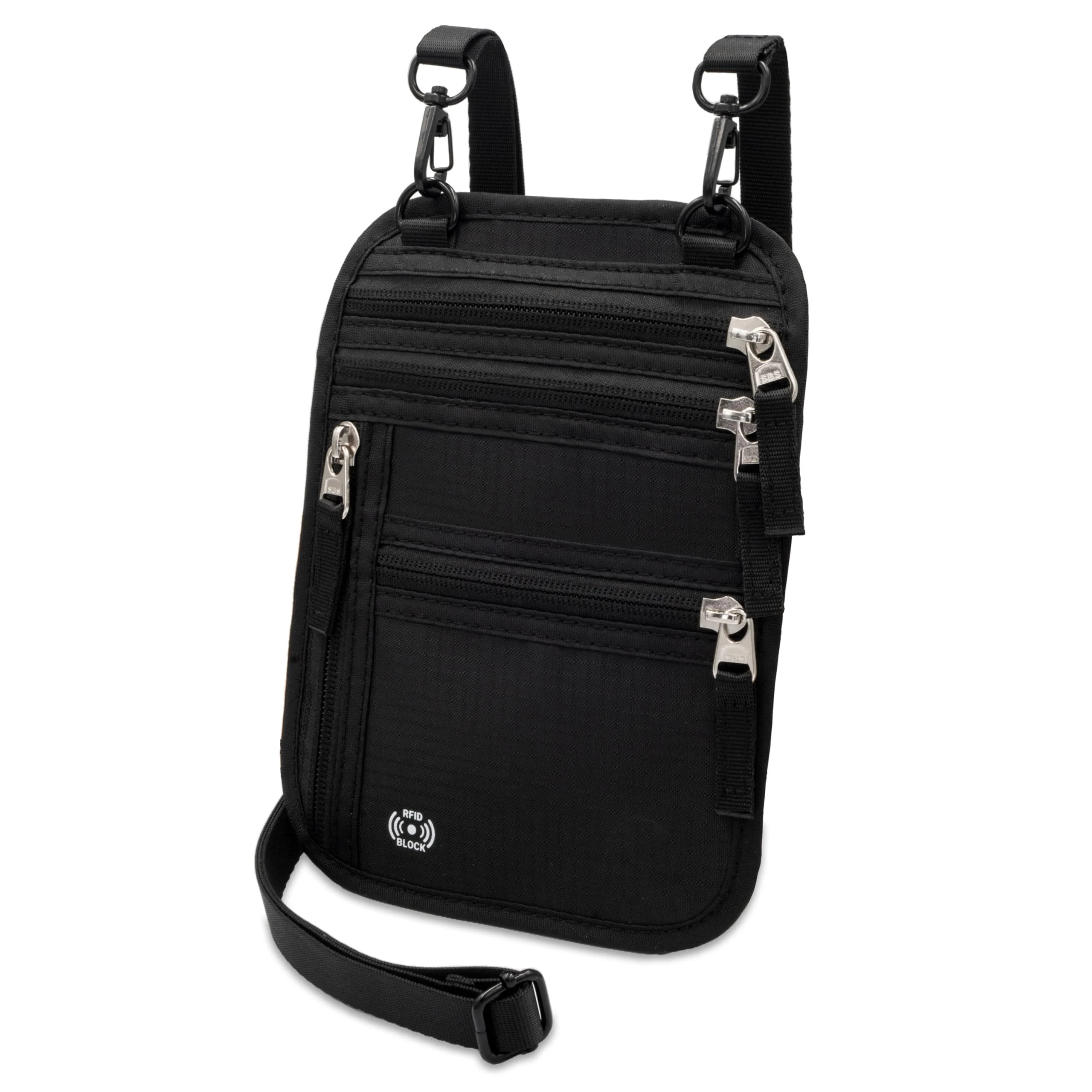 Wholesale Custom Travel Neck Wallet Pouch RFID Blocking Passport Holder for Women Men